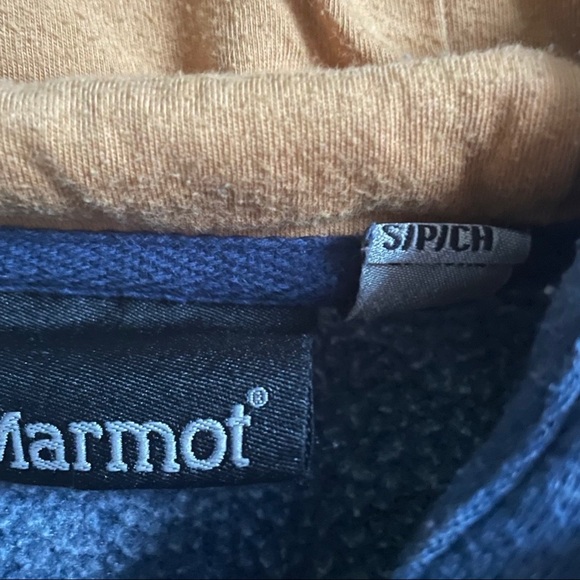 Marmot navy hoodie |marmot| size small - Picture 4 of 4